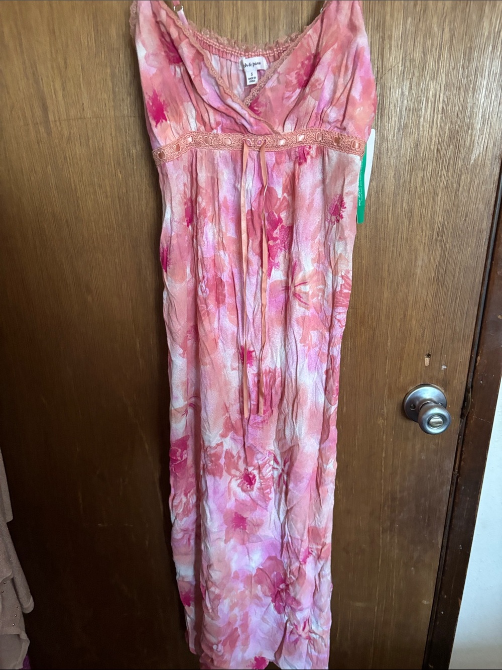 Joe Fresh Pink & Peach Floral Maxi Dress